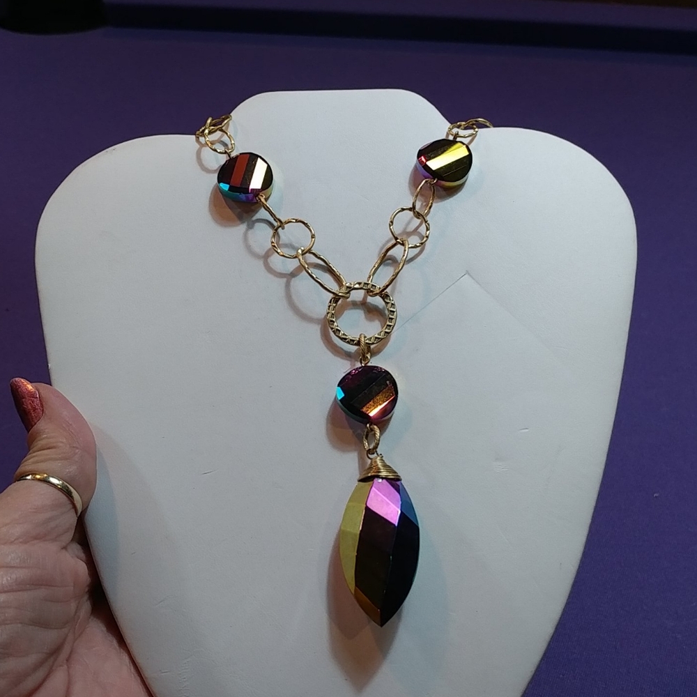 Lia Sophia iridescent long necklace